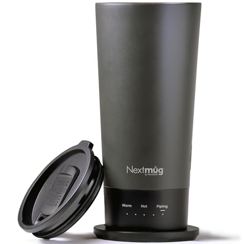 Nextmug Go - Temperature-Controlled, Self-Heating Travel Mug (Burgundy - 16 oz.)