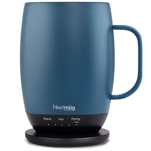 Nextmug Plus - Temperature-Controlled, Self-Heating Coffee Mug (Black - 18 oz.)