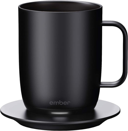 Ember Temperature Control Smart Mug, 14 oz, 1-hr Battery Life, Black - App Controlled Heated Coffee Mug