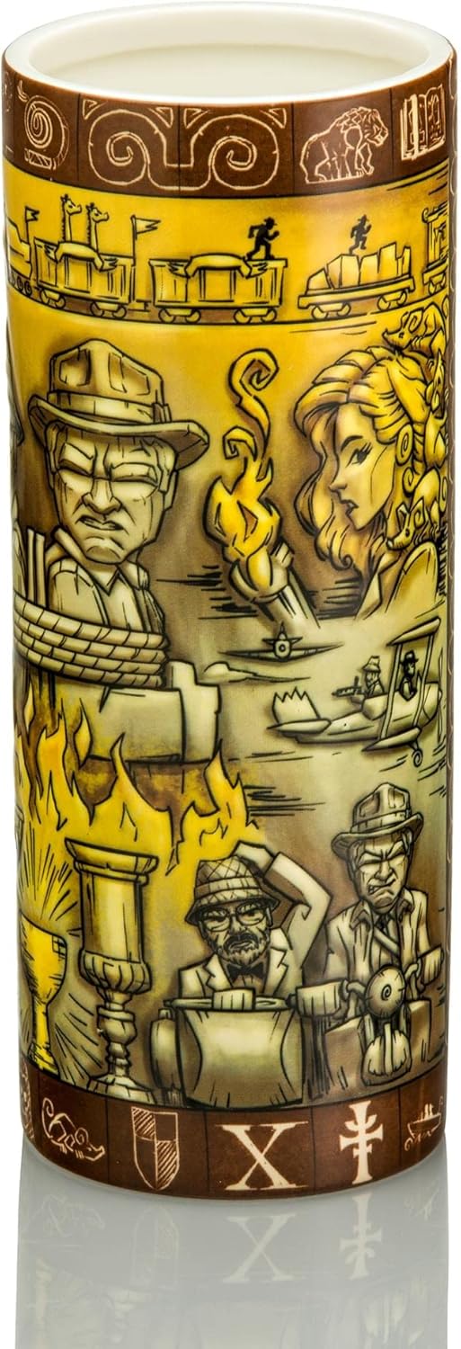 Geeki Tikis Indiana Jones and the Last Crusade Ceramic Scenic Mug | Party Cocktail Tumbler For Liquor and Beverages | Holds 24 Ounces