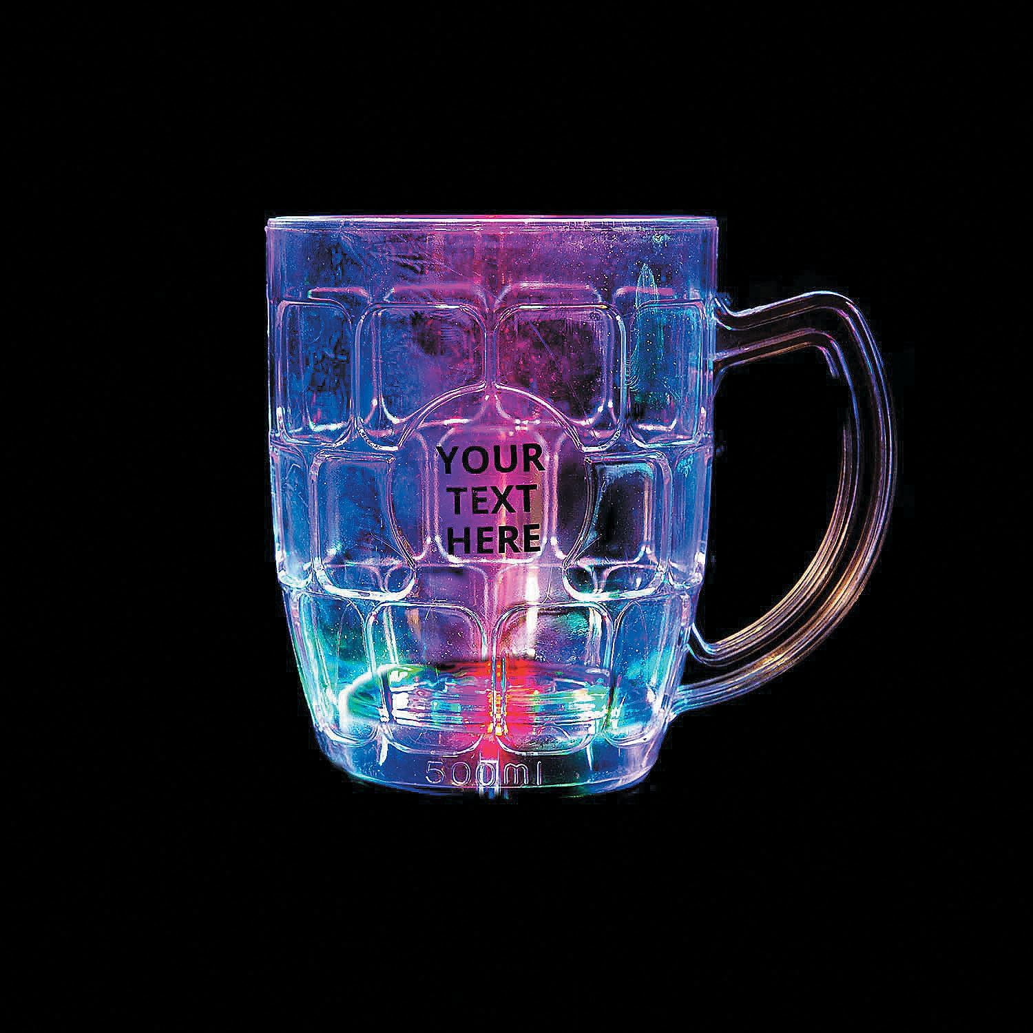 Fun Express Personalized Light-Up Beer Mugs - 24 Pieces