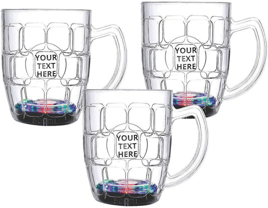 Fun Express Personalized Light-Up Beer Mugs - 24 Pieces